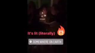 Girl blowing candles catches hair on fire