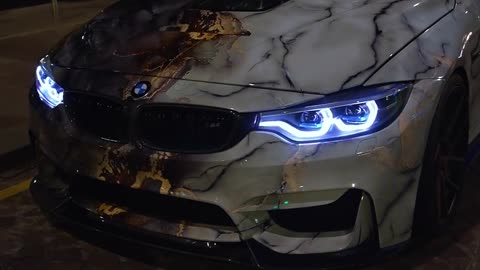 Amazing Thunder Lightening Paint On BMW Car So Amazing