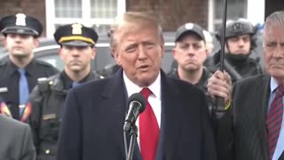 Trump Outside NYPD Officer Diller's Funeral: 'We Need Law And Order'
