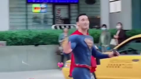 Superman taking a walk lol