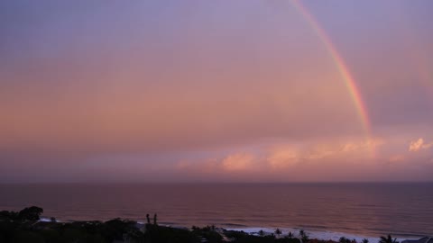 Rainbow over Sea Shore