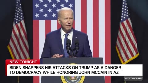 Biden previews 2024 message by targeting Trump in speech