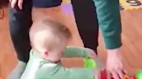 Funny cute baby videos playing