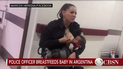 Photo of police officer breastfeeding malnourished baby goes viral