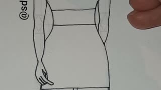 Power Ranger Inspired Fashion Illustration Line Drawing