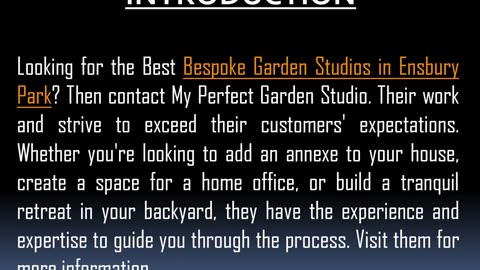 One of the Best Bespoke Garden Studios in Ensbury Park