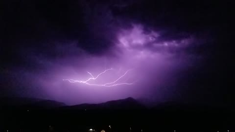 Captivating Lightning Storm Across Night Sky