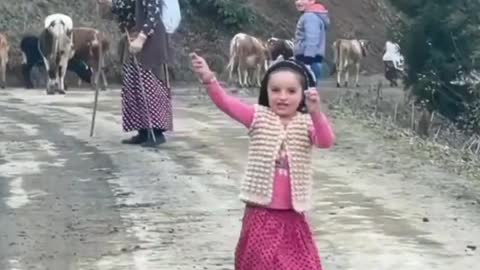 Cutest baby girl dancing in indian Song