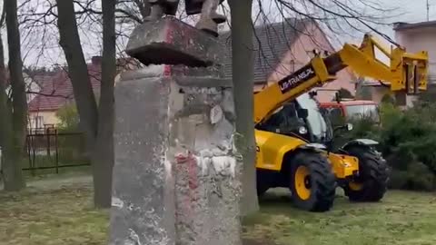 A monument was demolished in Poland
