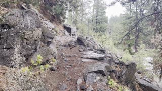 Heavy Winds Pick Up Along Rocky Deschutes River Trail – Central Oregon – 4K