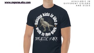 Men's Funny Shirt Classic Apparel Unisex Graphic Tee Trendy Men's Casual T-Shirt Jurassic Park Tee