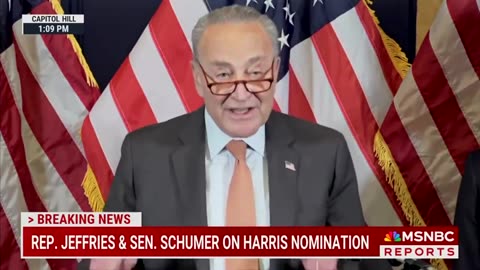 No One Clapped When Chuck Schumer Threw His Support Behind Kamala Harris