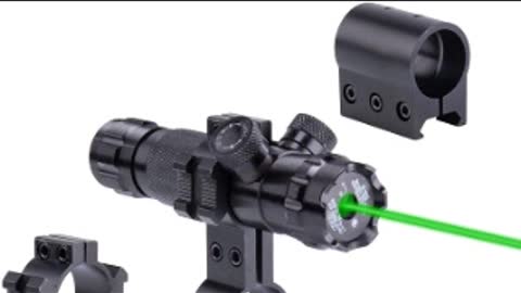 Pinty Hunting Rifle Green Laser Sight Dot Scope Adjustable with Mounts