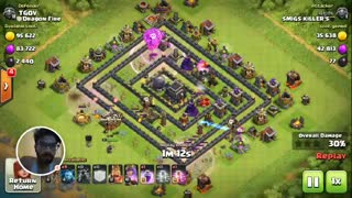 COC Attack : Lava loon Attack 3: 3 stars: High loot