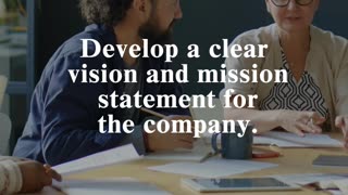 CEO SOPs: Develop a clear vision and mission statement for the company