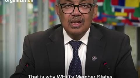 Tedros claims "we must follow through with national ratification" of the WHO pandemic treaty