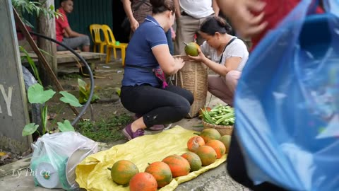 Harvest Gac Fruit & Okra Goes to the market sell | Ly Thi Ca