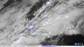 Satellite imagery captures lightning as severe storms move across southern states