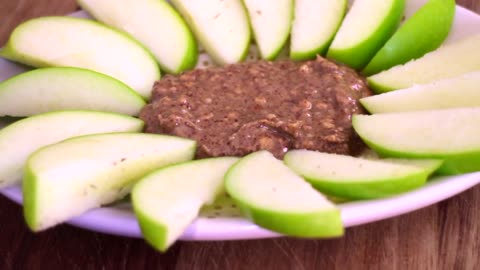 Healthy nut and apple butter dip