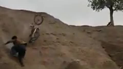 Funny 2 man's fail motorcycle