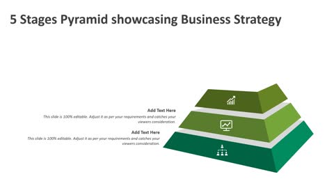 5 Stages Pyramid Business Strategy PowerPoint Template