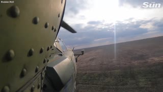 Russian attack helicopters fire flurry of missiles at Ukrainian positions