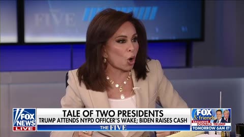 The Five~Trump Attends Wake Of The Murdered NYPD Officer While Biden Fundraises!