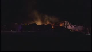 Raymond City Minnesota - Train Derailment Carrying Hazardous Materials Catches Fire- Forcing Evacuations!