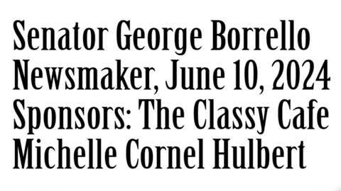 Wlea Newsmaker, June 10, 2024, Senator George Borrello