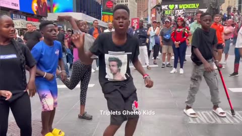 Ghetto Kids - Dance at Time Square New York.
