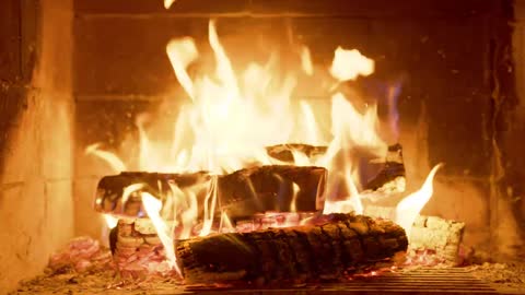 FIREPLACE (10 HOURS) ULTRA HD 4K - Relaxing Fire Burning Video with Crackling Fireplace Sounds