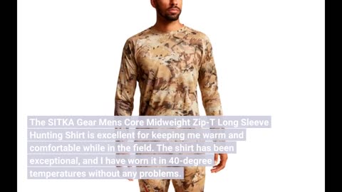Buyer Feedback: SITKA Gear Men's Core Midweight Zip-T Long Sleeve Hunting Shirt
