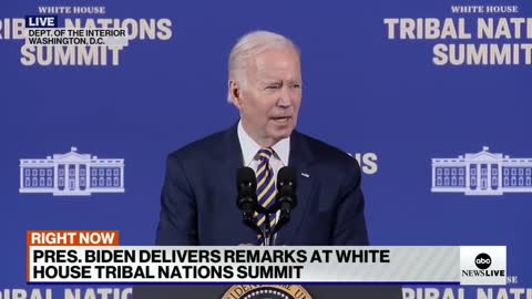 Biden delivers remarks at Tribal Nation Summit