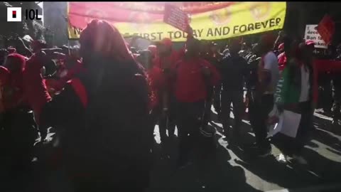 Cosatu takes to the streets of Johannesburg to highlight the economic struggle of the working class