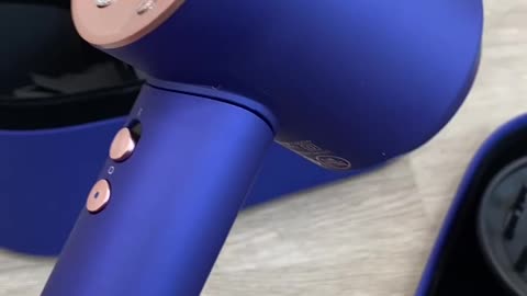 Blue frosted hair dryer, to show you