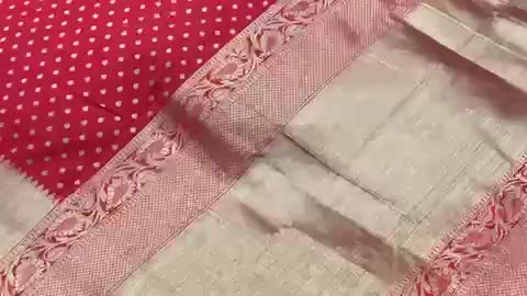 Indian red silk saree