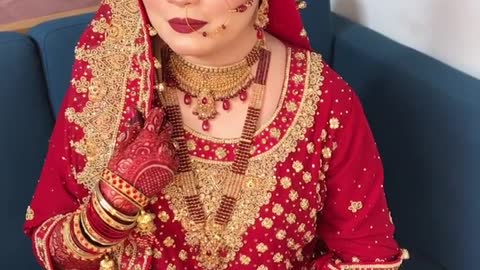 Pakistani bridal Makeup look 💄 Signature bridal makeup look. #shorts #makeup #goals