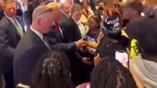 Trump greeted favorably by black folks at a Chick Fil A in Atlanta, April 2024.