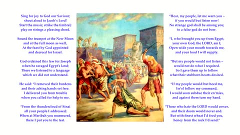 Psalm 81 v1-7 of 16 "Sing for joy to God our Saviour; shout aloud to Jacob’s Lord!" Tune: Austria