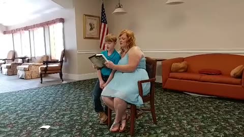 My Wife and My Oldest Son Reading At Church