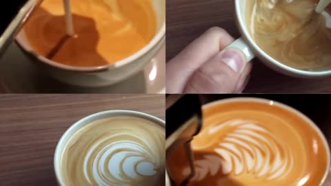 Latte art | Latte art coffee | How to make latte