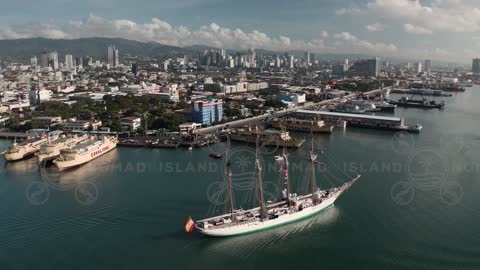 Spanish Navy training ship Juan Sebastian Elcano in Cebu City