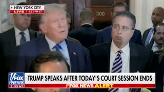 TRUMP SPEAKS AFTER TODAY’S COURT SESSION ENDS