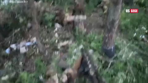FOOTAGE!! Ukrainian troops brutally shot Russian soldiers hiding in trenches near Bakhmut