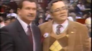 March 5, 1987 - Mike Ditka at Chicago Bulls Game