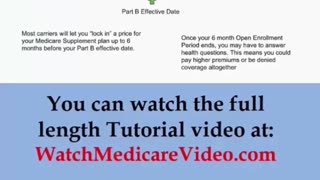 Part 32 - Medicare Tutorial - What is the Open Enrollment Period?