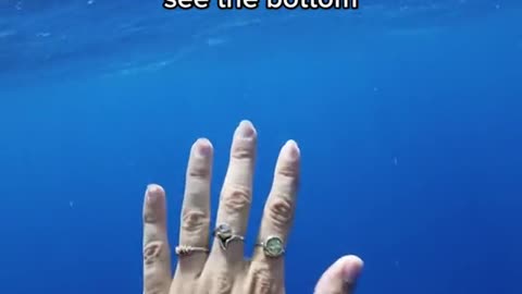 Swim in the deep ocean where you can't see the bottom