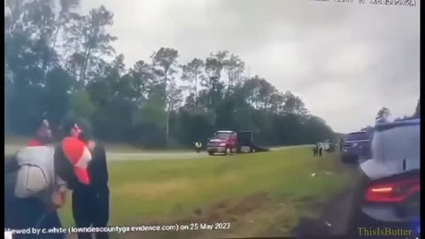 Body cam shows driver in Lowndes County accidentally drives onto and launches off a tow truck bed
