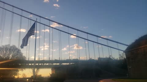 Early Morning Views Of The Verrazano Narrows Bridge From Fort Tompkins Staten Island, NY