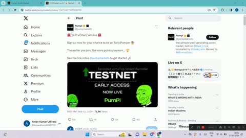 pump! testnet Airdrop 🔥backed by binance , don't miss